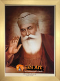 Large Guru Nanak Dev Ji Poster Picture Frame In Size - 40 X 28