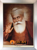 Large Guru Nanak Dev Ji Poster Picture Frame In Size - 40 X 28