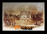 Large Harmandir Sahib Golden Temple Amritsar Punjab India Original Print Photo Picture Framed - 40 X 29 - sikhiart