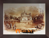 Large Harmandir Sahib Golden Temple Amritsar Punjab India Original Print Photo Picture Framed - 40 X 29 - sikhiart