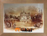 Large Harmandir Sahib Golden Temple Amritsar Punjab India Original Print Photo Picture Framed - 40 X 29 - sikhiart