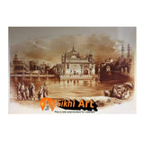 Large Harmandir Sahib Golden Temple Amritsar Punjab India Original Print Photo Picture Framed - 40 X 29 - sikhiart