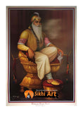 Large Maharaja Ranjit Singh Ji King Of Punjab In Size - 40 X 28 - sikhiart