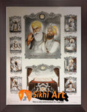 Large Sikh Gurus Of Sikhism Modern Art Print In Size - 40 X 29 - sikhiart