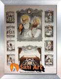 Large Sikh Gurus Of Sikhism Modern Art Print In Size - 40 X 29 - sikhiart