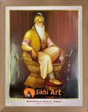 Maharaja Ranjit Singh Lion of Punjab picture frame 24.5” x 20”