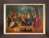 Punjab Art Bhangra Dancers In Farm Punjab In Size - 18 X 14 - sikhiart