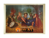 Punjab Art Bhangra Dancers In Farm Punjab In Size - 18 X 14 - sikhiart