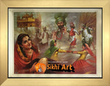 Punjab Art Bhangra Dancers In Amritsar In Size - 18 X 14 - sikhiart