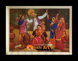 Punjab Art Dance Of Desi People In Village. In Size - 18 X 14 - sikhiart