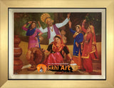 Punjab Art Dance Of Desi People In Village. In Size - 18 X 14 - sikhiart