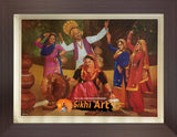 Punjab Art Dance Of Desi People In Village. In Size - 18 X 14 - sikhiart