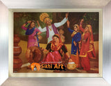 Punjab Art Dance Of Desi People In Village. In Size - 18 X 14 - sikhiart