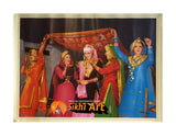Punjab Scene Of Punjabi Women In Village In Size - 18 X 14 - sikhiart