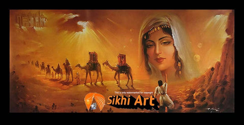 Punjabi Desert In Punjab India In Size - 40 X 20 - sikhiart