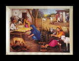 Punjabi People In Traditional Punjab Village In Size - 18 X 14 - sikhiart