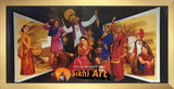 Punjabi Traditional Bhangra Dancers In Punjab In Size - 40 X 20 - sikhiart