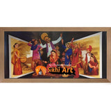 Punjabi Traditional Bhangra Dancers In Punjab In Size - 40 X 20 - sikhiart
