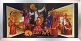 Punjabi Traditional Bhangra Dancers In Punjab In Size - 40 X 20 - sikhiart