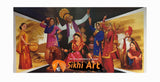 Punjabi Traditional Bhangra Dancers In Punjab In Size - 40 X 20 - sikhiart