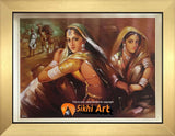 Punjabi Women Of Desi Village In Punjab In Size - 18 X 14 - sikhiart