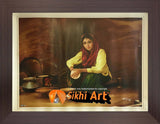 Punjabi Women Cooking In Traditonal Punjabi Kitchen In Punjab Village In Size - 18 X 14 - sikhiart