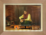 Punjabi Women Cooking In Traditonal Punjabi Kitchen In Punjab Village In Size - 18 X 14 - sikhiart