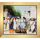 Sant Jarnail Singh Bhindranwale Fighting For Faith And Nation Picture Frame 24 x 20 - sikhiart