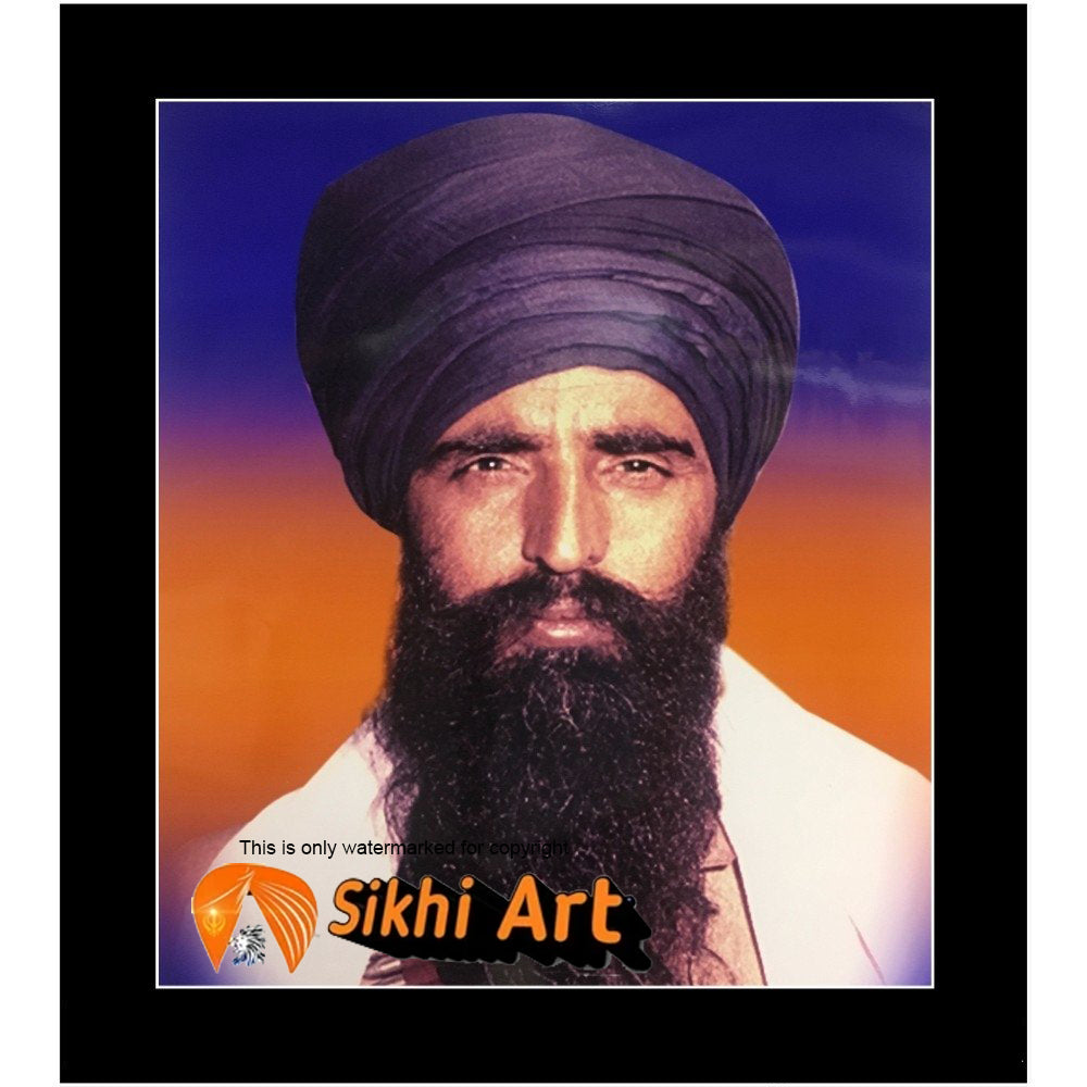 Sant Jarnail Singh Bhindranwale From Damdami Taksal Picture Frame 36 X 24 - sikhiart