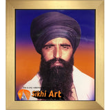 Sant Jarnail Singh Bhindranwale From Damdami Taksal Picture Frame 24 X 20 - sikhiart