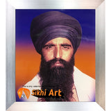 Sant Jarnail Singh Bhindranwale From Damdami Taksal Picture Frame 24 X 20 - sikhiart