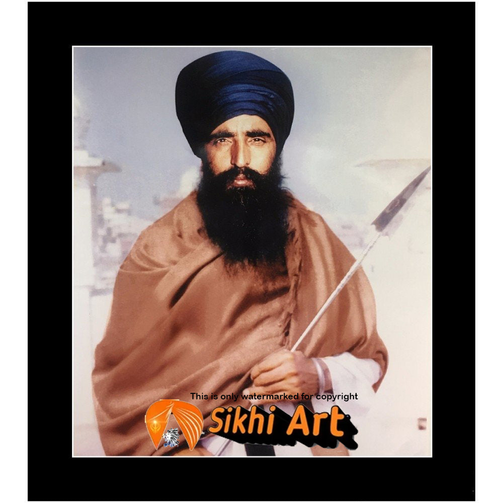 Sant Jarnail Singh Bhindranwale Picture Frame 24 X 20 - sikhiart