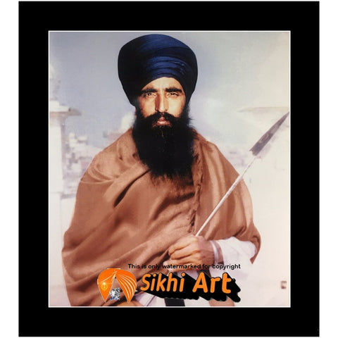 Sant Jarnail Singh Bhindranwale Picture Frame 16 X 12 - sikhiart