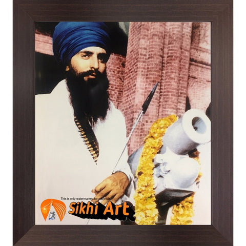 Sant Jarnail Singh Bhindranwale Public Appearance Picture Frame 36 X 24 - sikhiart