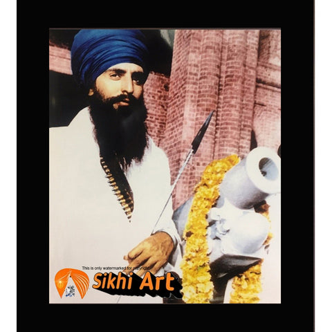 Sant Jarnail Singh Bhindranwale Public Appearance Picture Frame 16 X 12 - sikhiart