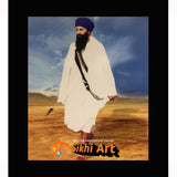 Sant Jarnail Singh Bhindranwale Walking Picture Frame 20 X 16 - sikhiart