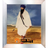 Sant Jarnail Singh Bhindranwale Walking Picture Frame 20 X 16 - sikhiart