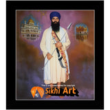 Sant Jarnail Singh Bhindranwale With Golden Temple Picture Frame 16 X 12 - sikhiart
