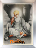 Sikh First Guru Nanak Dev Ji Picture Frame In Size - 12 X 8