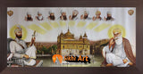 Sikh Gurus And Harmandir Sahib Golden Temple In Size - 28 X 13 - sikhiart