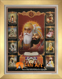 Sikh Gurus From Sikhism In Size - 28 X 20 - sikhiart