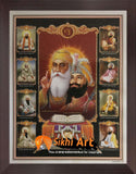 Sikh Gurus From Sikhism In Size - 28 X 20 - sikhiart