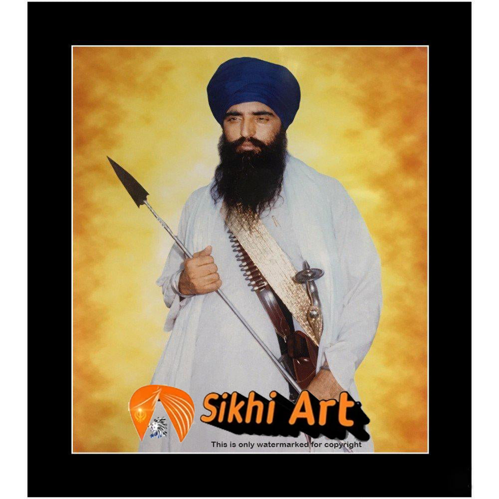 Sikh Leader Sant Jarnail Singh Bhindranwale Picture Frame 24 X 20 - sikhiart