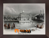 Harmandir Sahib Golden Temple Amritsar Punjab India Photo Picture Framed - 23 X 18 - sikhiart