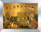 Ten Sikh Gurus In Golden Temple Harmandir Sahib In Size - 16 X 12 - sikhiart