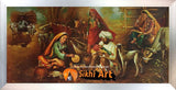 Traditional Punjab Village In India In Size - 40 X 20 - sikhiart