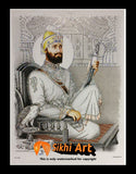 Guru Gobind Singh Ji Picture Frame In Size - 12 X 10