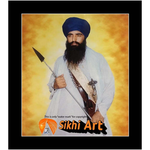 Sikh Leader Sant Jarnail Singh Bhindranwale Picture Frame 36 X 24 - sikhiart