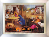 Punjabi People In Traditional Punjab Village In Size - 18 X 14 - sikhiart