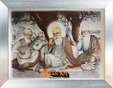 Guru Nanak Dev Ji With Bala Mardana Picture Frame In Size - 12 X 9